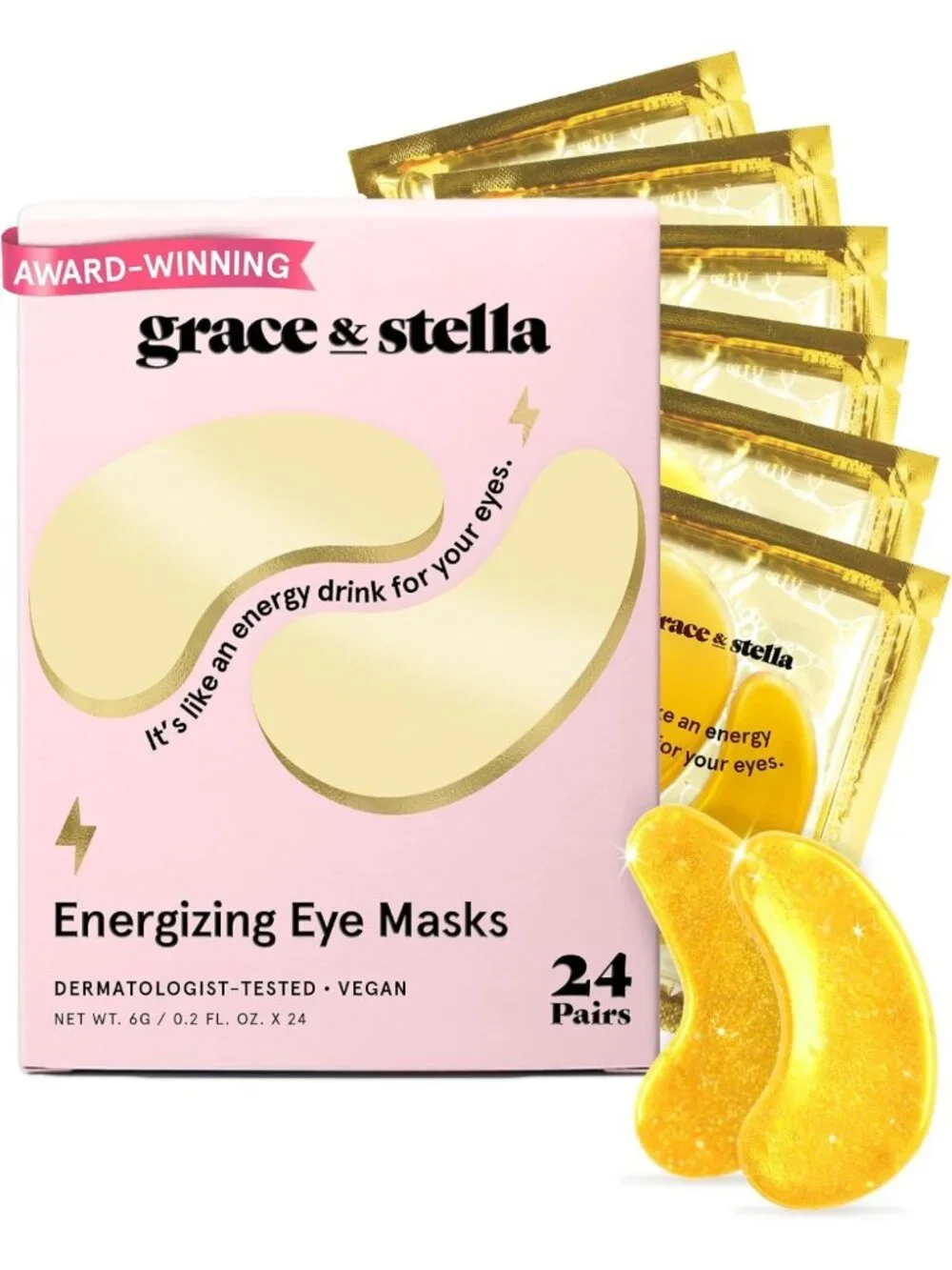 Hydrating Eye Patches for Puffy Eyes, Dark Circles & Brightening Treatment